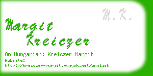 margit kreiczer business card